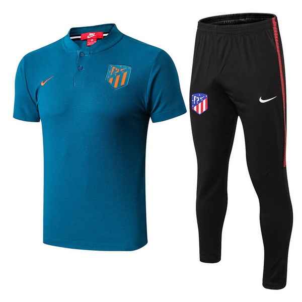 Polo Conjunto Completo Atletico Madrid 2018-2019 Azul Negro